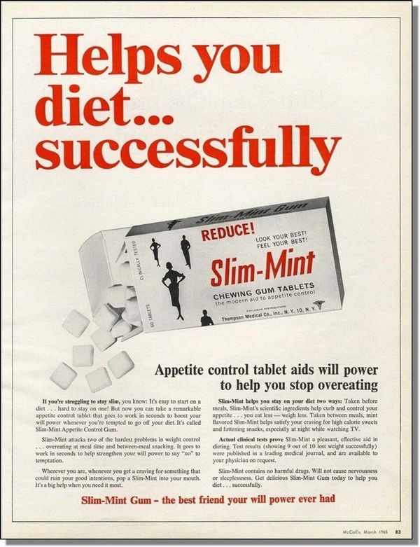 Жевательные таблетки для похудения Slim-Mint
